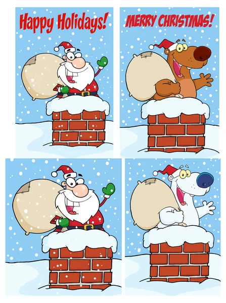 Vánoční Santa Claus charakter — Stockový vektor