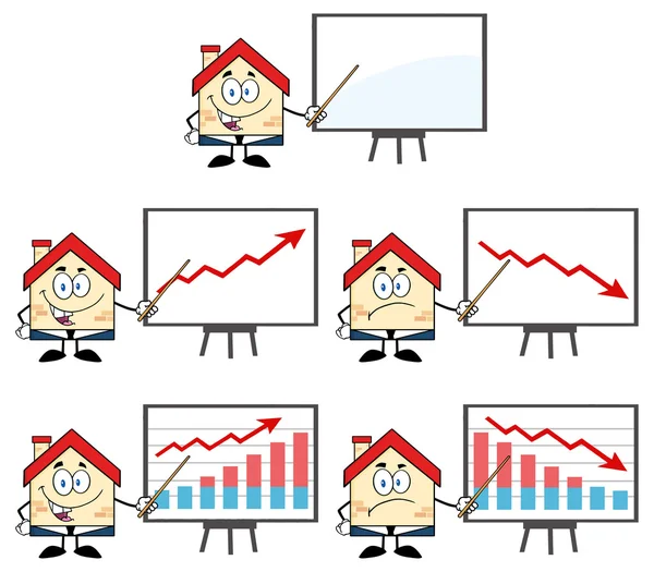 कार्टून हाऊस सेट — स्टॉक व्हेक्टर