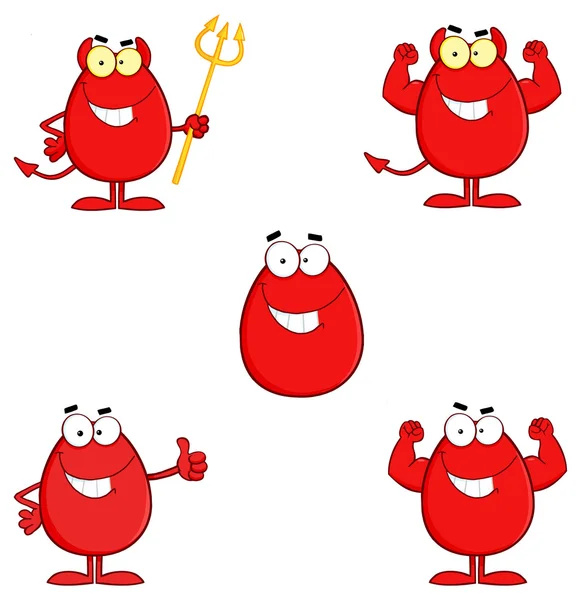Kırmızı şeytan karakteri — Stok Vektör