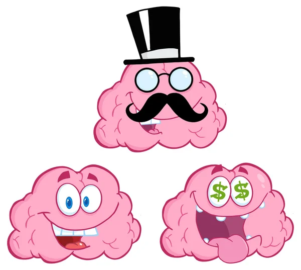 Karakter van het menselijk brein — Stockvector