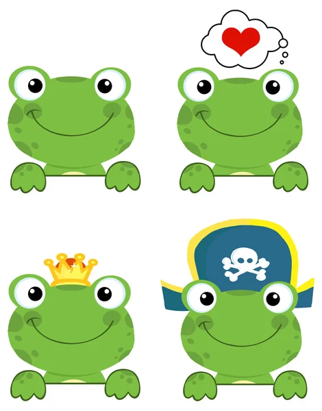 Grenouille animal set — Image vectorielle