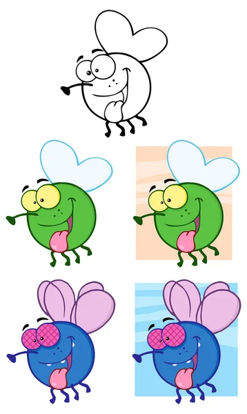 Personagem de mosca dos desenhos animados — Vetor de Stock