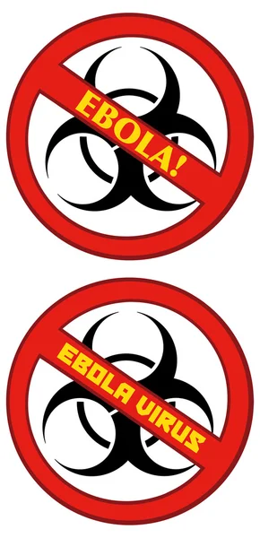 Stop Ebola Sign With Bio Hazard Symbol — Stock Vector