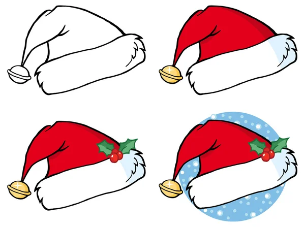 Dibujos animados Navidad sombrero de santa . — Vector de stock