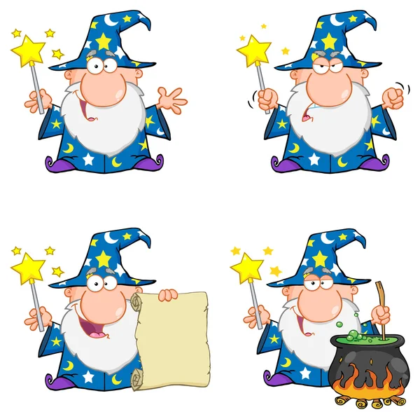 Cartoon Wizard character — Stock Vector