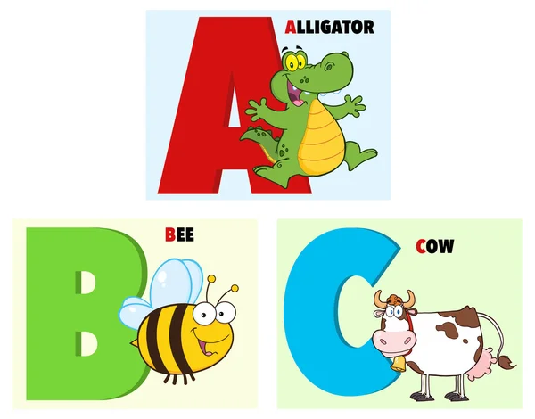 Abc-Cartoon-Alphabet. — Stockvektor