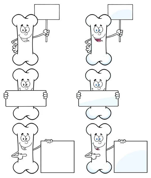 Funny kości kreskówka znaków. — Wektor stockowy