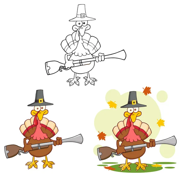 Turkey Cartoon Character — Stock Vector