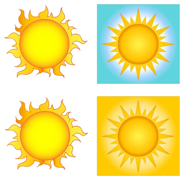 Shining yellow sun — Stock Vector