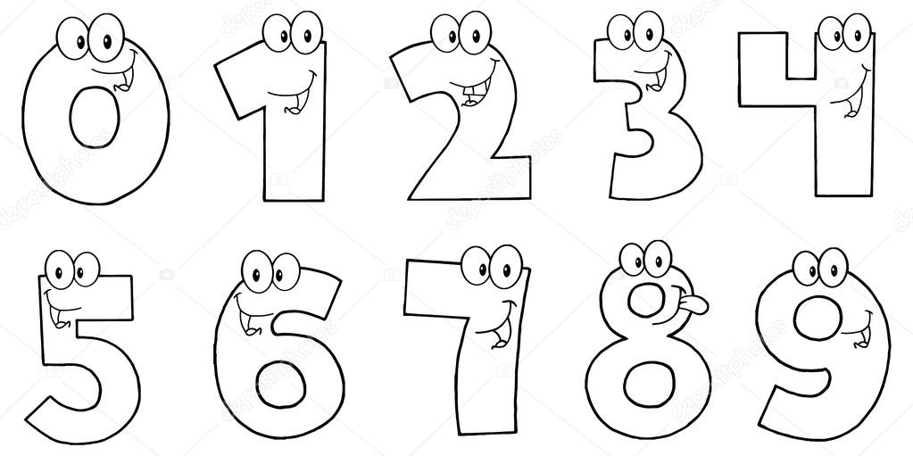 Numbers Cartoon Characters