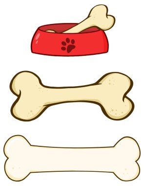 cartoon Dog Bone clipart