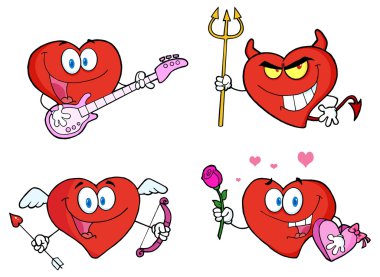 aşk tanrısı kalp karakter kümesi