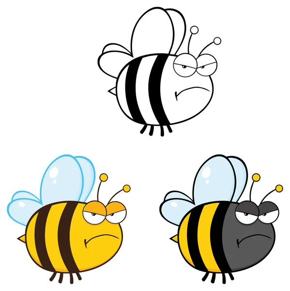Personagem de abelha dos desenhos animados — Vetor de Stock