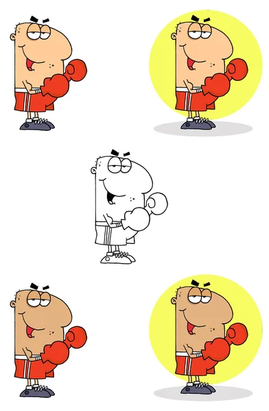 Personnage de dessin animé Boxer — Image vectorielle