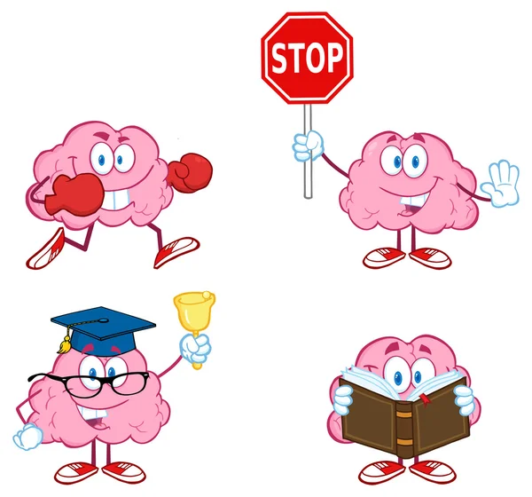 Human brain character — Stock Vector