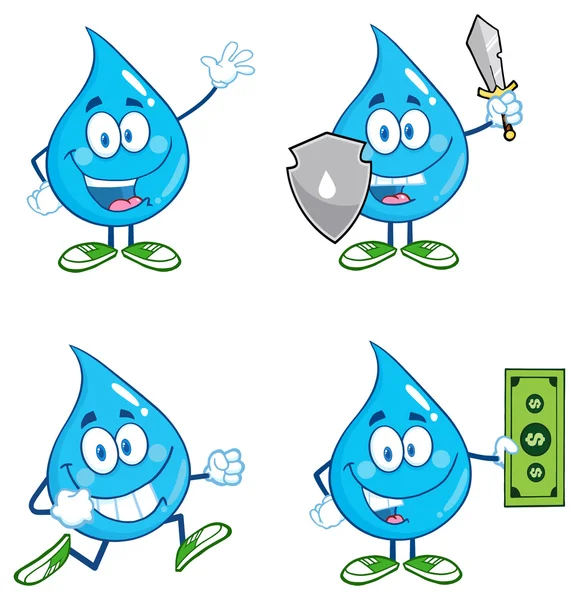 Cartoon waterdruppel — Stockvector