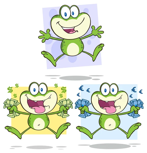 Frog animal set — Stock Vector