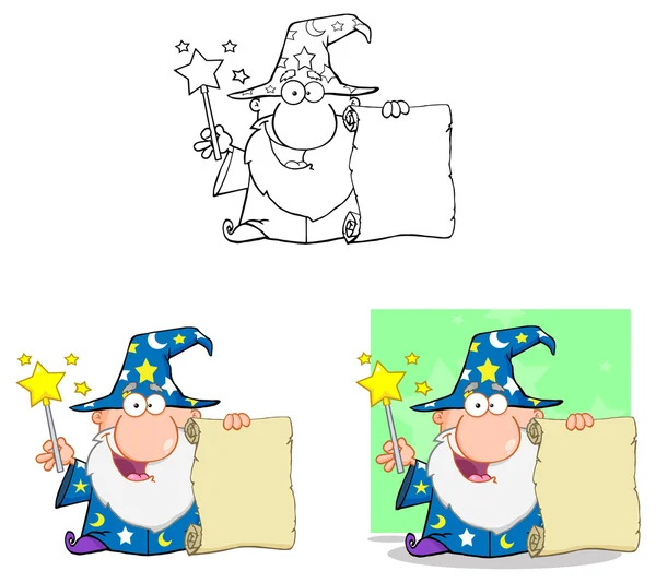Cartoon Wizard character — Stock Vector