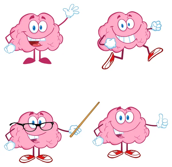 Human brain character — Stock Vector