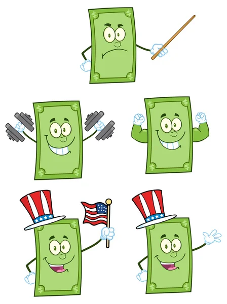 Cartoon Money dollar character — Stock Vector