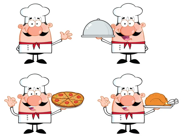 Baker, chef and waiter set — Stock Vector