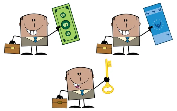 Cartoon businessman  character — Stock Vector