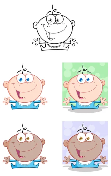 Dibujos animados lindo bebé — Vector de stock