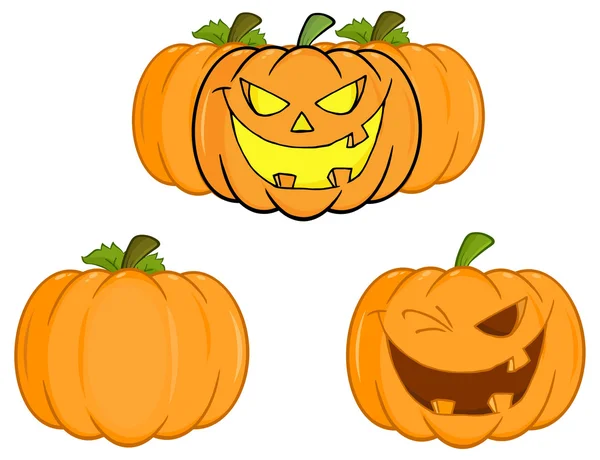 Ensemble de citrouille Halloween — Image vectorielle