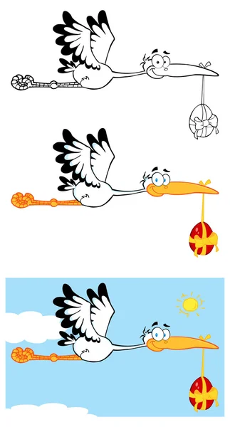 婴儿的鸟鹳 — 图库矢量图片