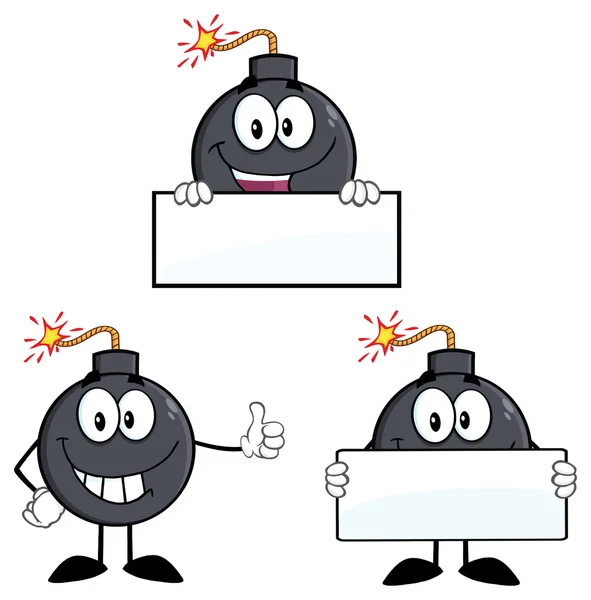 Jeu de bombe dessin animé — Image vectorielle