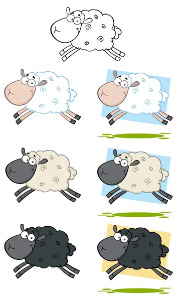 Kreslený ovce sada — Stockový vektor