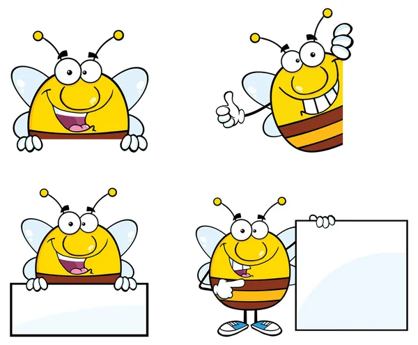 Cartoon cute bee — Stock Vector