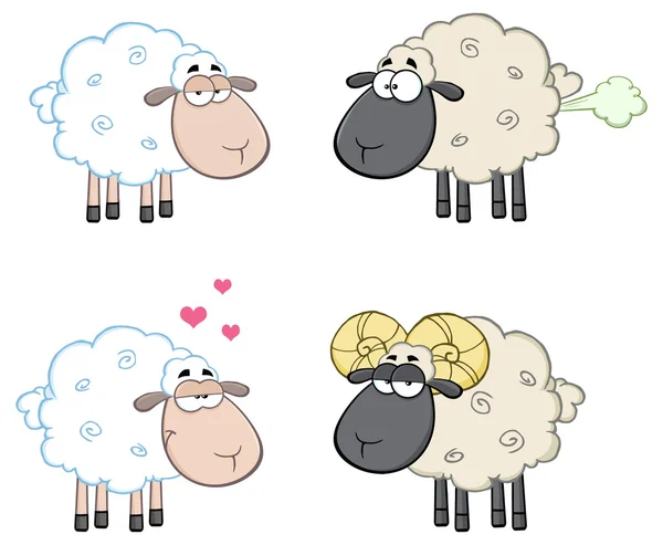 Kreskówka owiec zestaw — Wektor stockowy