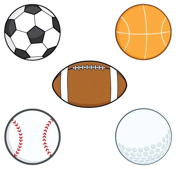 Diferentes bolas deportivas . — Archivo Imágenes Vectoriales