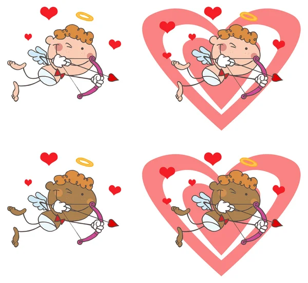 Jeu de caractères Cupidon — Image vectorielle