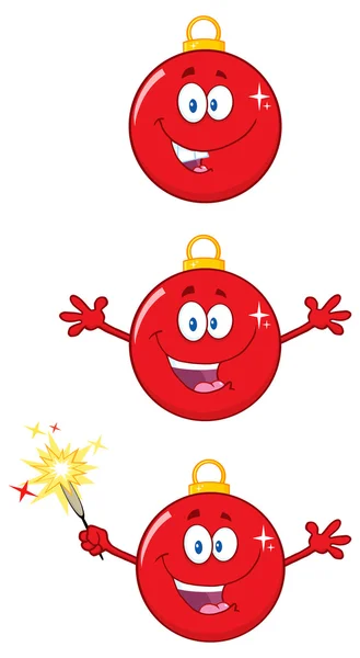 Juego de bolas de Navidad — Vector de stock