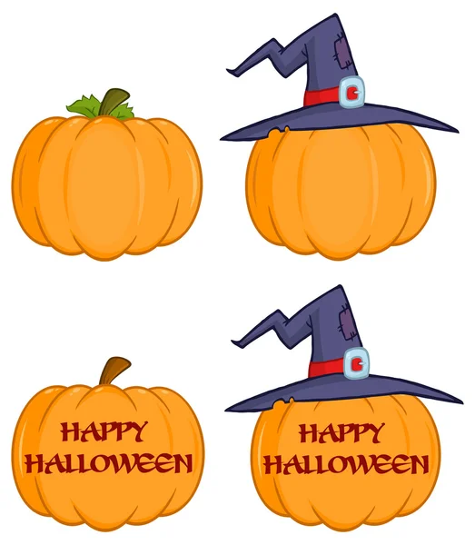 Ensemble de citrouille Halloween — Image vectorielle