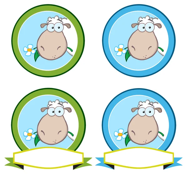 Sheep character set — Stock Vector