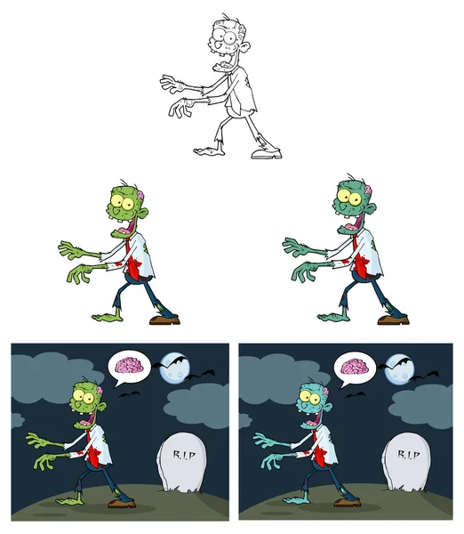 Halloween zombie charakter — Stockový vektor