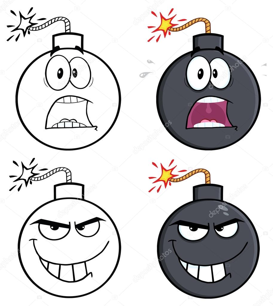 Bomb Cartoon Mascot Characters