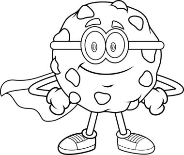 Çikolata parçacıklı kurabiye Çizgi film süper kahramanı