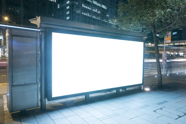 Empty Billboard at Night — Stock Photo, Image