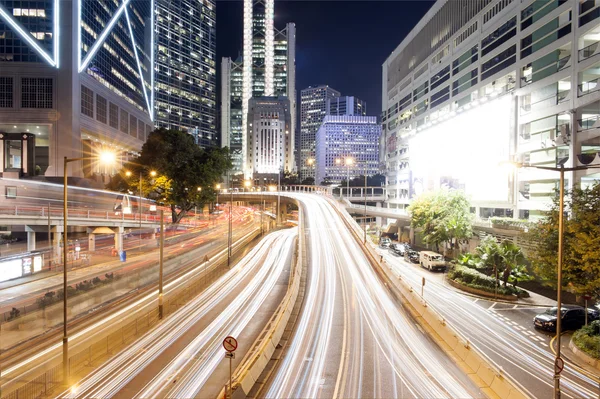 Hong Kong nuit voiture piste — Photo