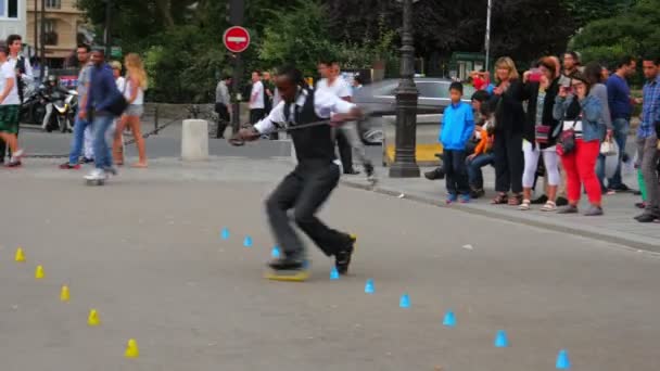 Roller skate Visa — Stockvideo