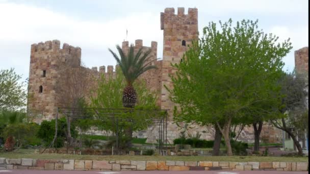 Castillo de Candarli en Turquía — Vídeo de stock