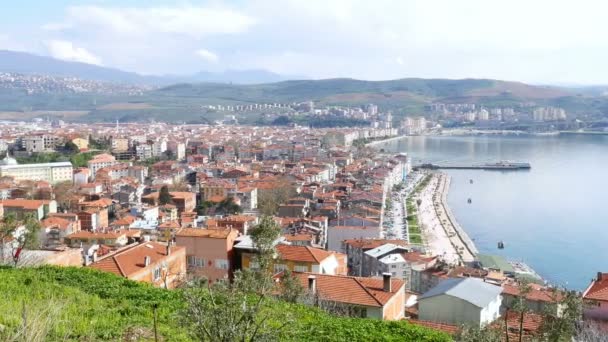 Paisaje de Gemlik ciudad — Vídeos de Stock