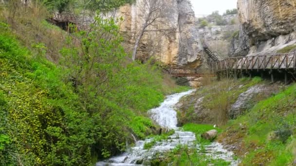 River på Incekaya canyon — Stockvideo