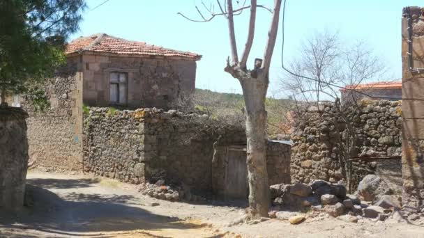 Casas de piedra tradicionales en Turquía — Vídeos de Stock