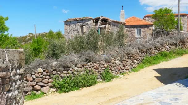 Traditionele stenen huizen in Turkije — Stockvideo