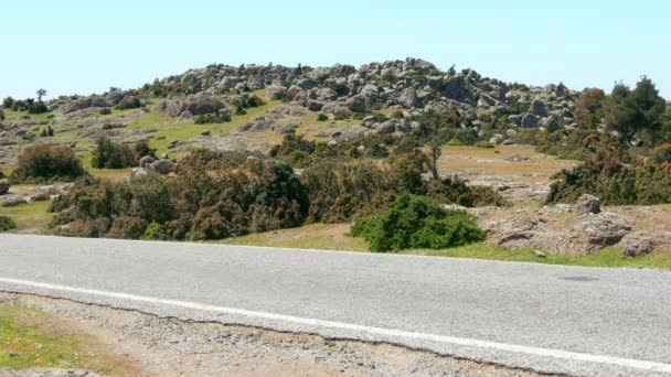 Empty road and rock formations in Turkey — Stock Video